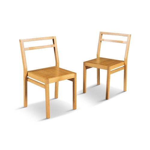105 - TADHG & SIMON O'DRISCOLL
A pair of stacking 'DC' chairs by Tadhg & Simon O'Driscoll. With maker's la... 