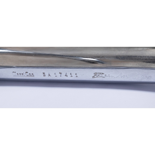 11 - EILEEN GRAY (1878-1976)  A pair of E1027 adjustable side tables by Eileen Gray. Chrome with glass to... 