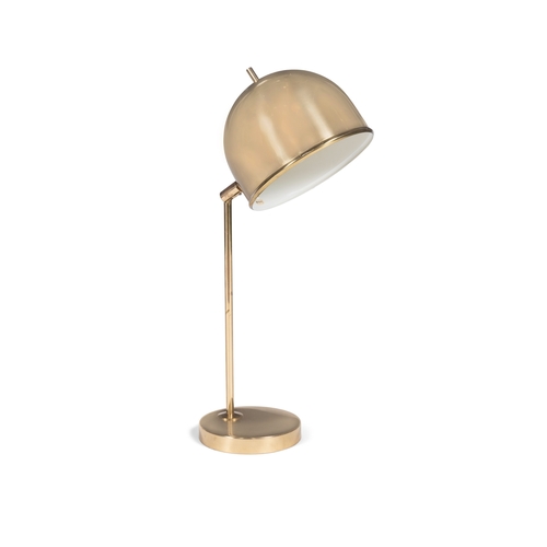 112 - BERGBOMS  Gilt metal desk lamp by Bergboms. Sweden, c.1960. With maker’s stamp. 55 cm (h)