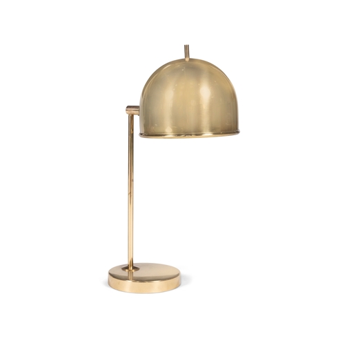 112 - BERGBOMS  Gilt metal desk lamp by Bergboms. Sweden, c.1960. With maker’s stamp. 55 cm (h)