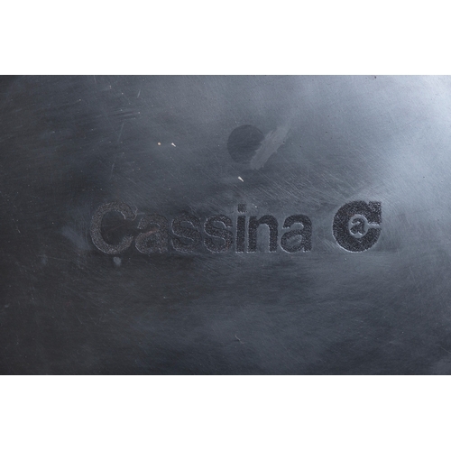 127 - MARIO BELLINI (B.1935)  A set of four Cab 414 armchairs by Mario Bellini for Cassina, in black leath... 