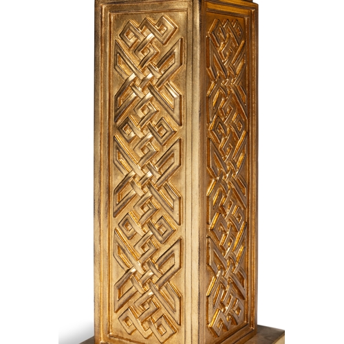 129 - BANCI  A pair of gilt table lamps by Banci, Florence. 78cm (h).