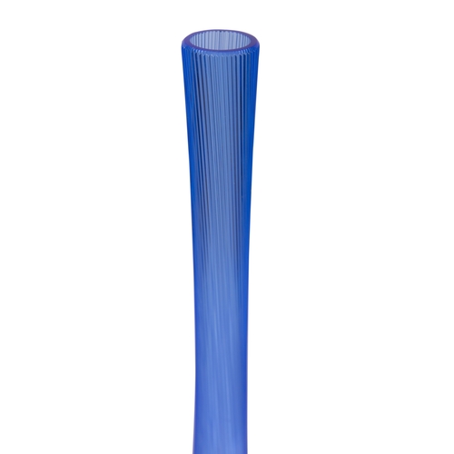 13 - DAUM  A blue glass stem vase by Daum, France. Signed. 50cm (h)