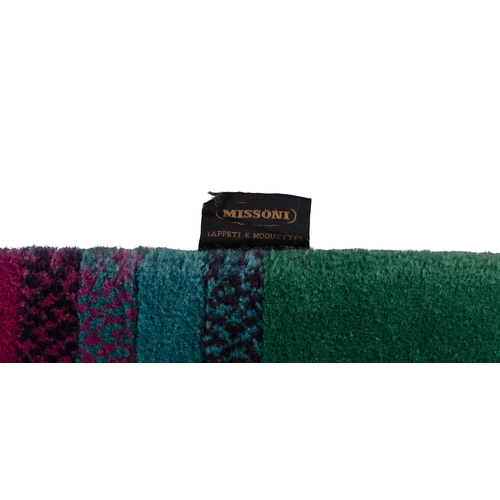 132 - MISSONI  A Missoni rug by T.J. Vestor, with maker’s label. 185 × 125cm