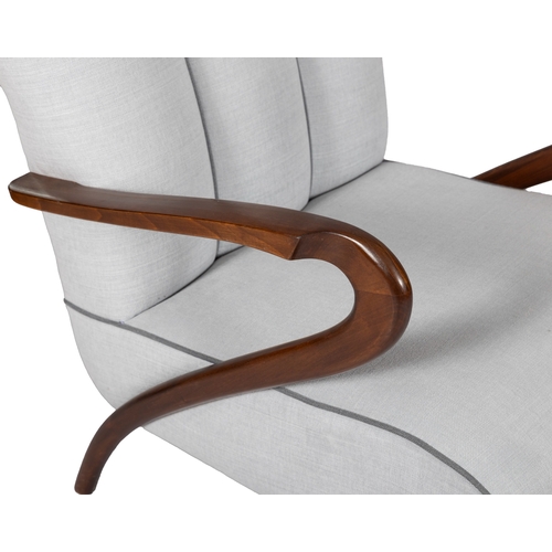 137 - ARMCHAIRS  A pair of Paola Buffa style armchairs. Italy, c.1950. 66 x 74 x 88cm (h); Seat 41cm (h)