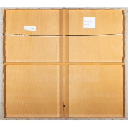 155 - ERWIN BECHTOLD (1925-2022)  Notation 10, Grey Black and Blue Acrylic on canvas, 94 x 106cm Signed