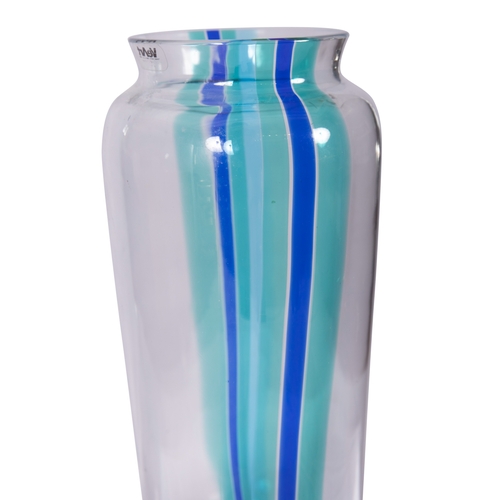158 - VEART  A glass vase by VeArt. With maker's label. Italy 32cm (h)