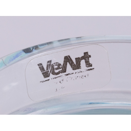 158 - VEART  A glass vase by VeArt. With maker's label. Italy 32cm (h)