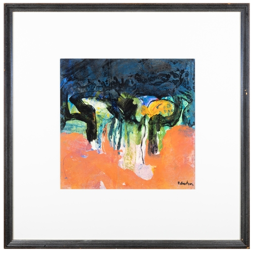 163 - JAMES ROBERTSON (1931-2010)  Evocation Gouache on board, 31.5 x 33cm Signed