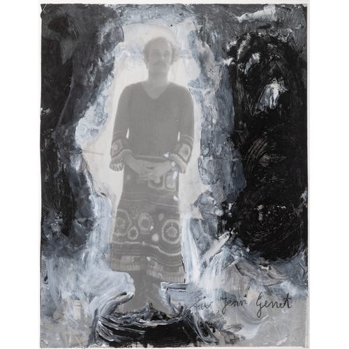 18 - ANSELM KIEFER (B.1945)  Für Jean Genet Gouache on photographic paper, 77.5 x 60.5cm Inscribed  ... 