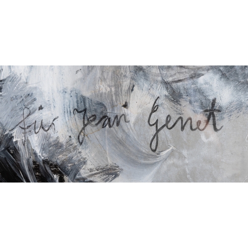 18 - ANSELM KIEFER (B.1945)  Für Jean Genet Gouache on photographic paper, 77.5 x 60.5cm Inscribed  ... 