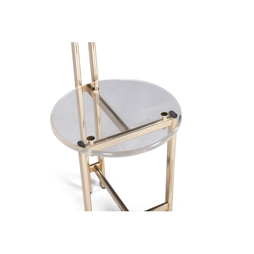 180 - VALET  A valet chair in gilt metal and perspex. Italy, c.1980. 112cm (h)