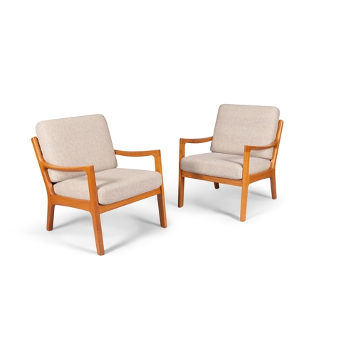 2 - OLE WANSCHER (1903-1985)  A pair of teak 'Senator' armchairs by Ole Wanscher. Denmark, c.1960. 69 x ... 