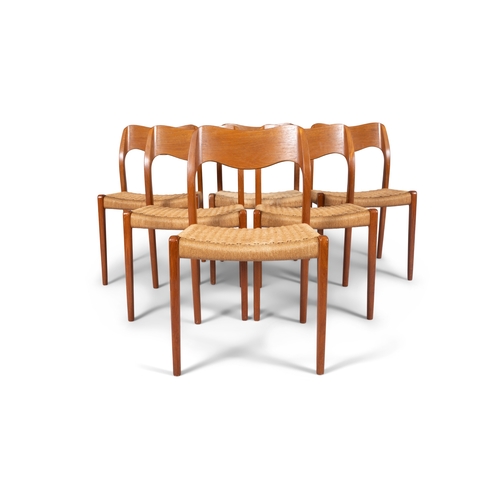 20 - NIELS OTTO MØLLER (1920-1982)  A set of six 'Model 71' dining chairs by Niels Otto Møller.... 
