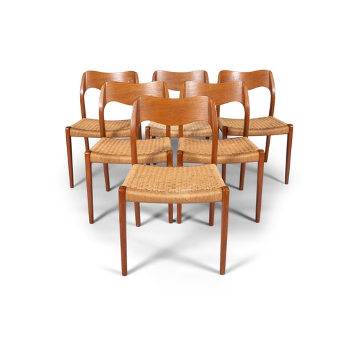 20 - NIELS OTTO MØLLER (1920-1982)  A set of six 'Model 71' dining chairs by Niels Otto Møller.... 