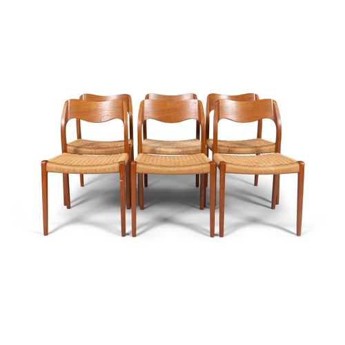 20 - NIELS OTTO MØLLER (1920-1982)  A set of six 'Model 71' dining chairs by Niels Otto Møller.... 