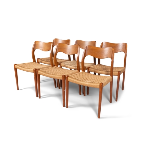 20 - NIELS OTTO MØLLER (1920-1982)  A set of six 'Model 71' dining chairs by Niels Otto Møller.... 
