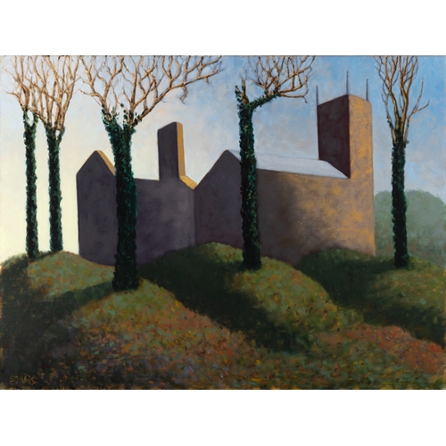 21 - STEPHEN MCKENNA PPRHA (1939-2017)  St Mullins Church  Oil on canvas, 60 x 80cm  Signed; also signed ... 