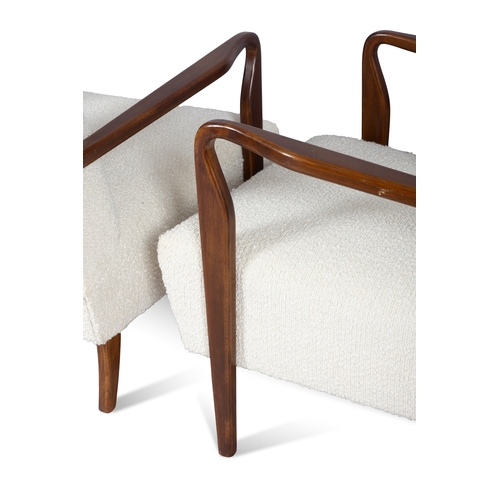 22 - ARMCHAIRS  A pair of Paola Buffa style armchairs. Italy, c.1950. 66 x 74 x 88cm (h); Seat 41cm (h)