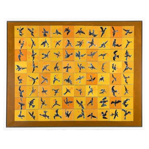 23 - CHARLES HARPER RHA (B.1943)  Flight on Yellow Sky  Acrylic on canvas, 70 x 90cm Signed   Exhibited: ... 