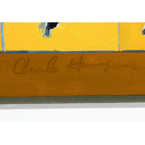 23 - CHARLES HARPER RHA (B.1943)  Flight on Yellow Sky  Acrylic on canvas, 70 x 90cm Signed   Exhibited: ... 