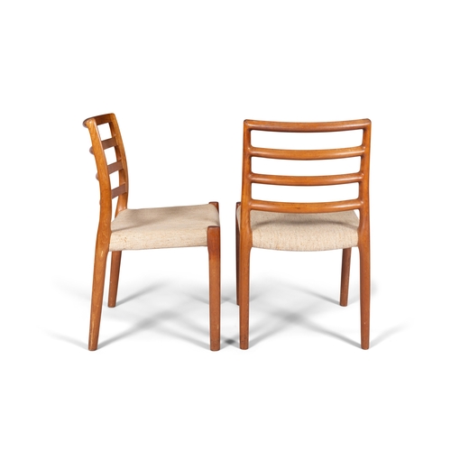 24 - NIELS OTTO MØLLER (1920-1982)  A set of eight teak dining chairs by Niels Otto Møller. Den... 