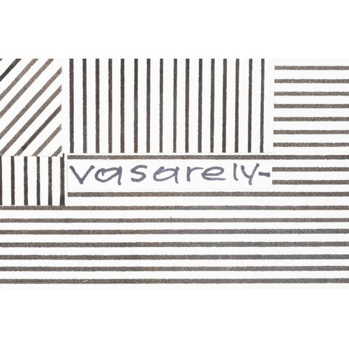 28 - VICTOR VASARELY (1908-1997)  Untitled, 1952 Gouache on paper collage on board, 33.5 x 30cm  Signed  ... 