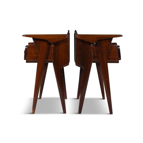34 - LA PERMANENTE MOBILI CANTÙ   A pair of rosewood bedside tables by La Permanente Mobili Cant... 