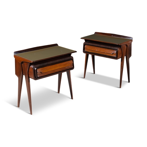 34 - LA PERMANENTE MOBILI CANTÙ   A pair of rosewood bedside tables by La Permanente Mobili Cant... 