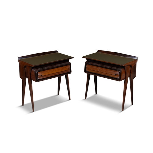 34 - LA PERMANENTE MOBILI CANTÙ   A pair of rosewood bedside tables by La Permanente Mobili Cant... 