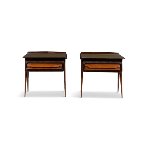 34 - LA PERMANENTE MOBILI CANTÙ   A pair of rosewood bedside tables by La Permanente Mobili Cant... 