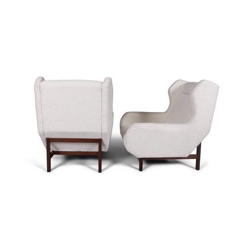 36 - ARMCHAIRS  A pair of armchairs in bouclé upholstery. Italy, c.1960. 78 x 84 x 96cm (h); Seat 36... 