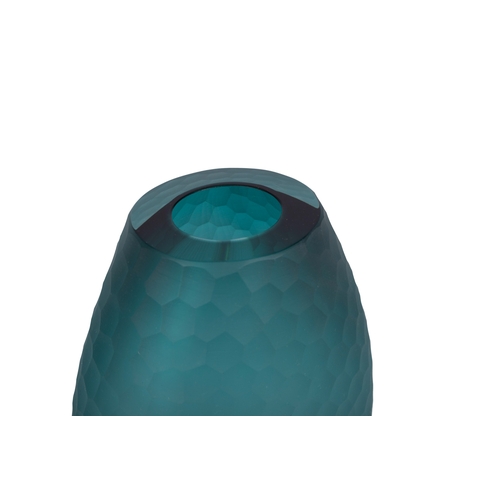 38 - VIVARINI  A green glass vase by Vivarini, Murano, with artist's signature. 33cm (h)