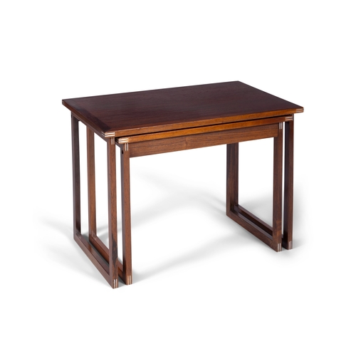 43 - RUD THYGESEN (1932-2019)  A rosewood duo nest of tables by Rud Thygesen, produced by Heltborg Mø... 