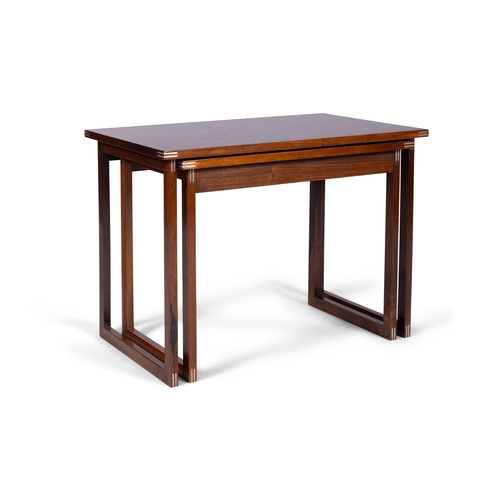 43 - RUD THYGESEN (1932-2019)  A rosewood duo nest of tables by Rud Thygesen, produced by Heltborg Mø... 