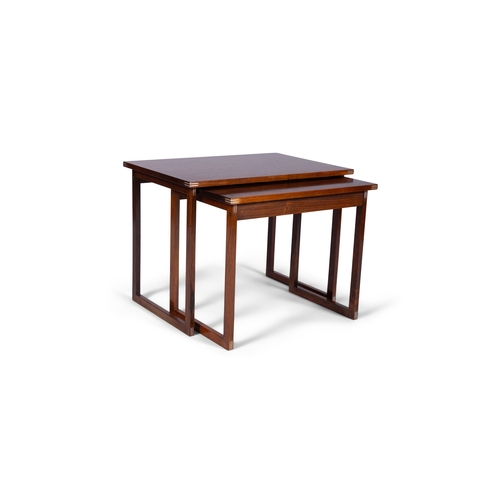 43 - RUD THYGESEN (1932-2019)  A rosewood duo nest of tables by Rud Thygesen, produced by Heltborg Mø... 