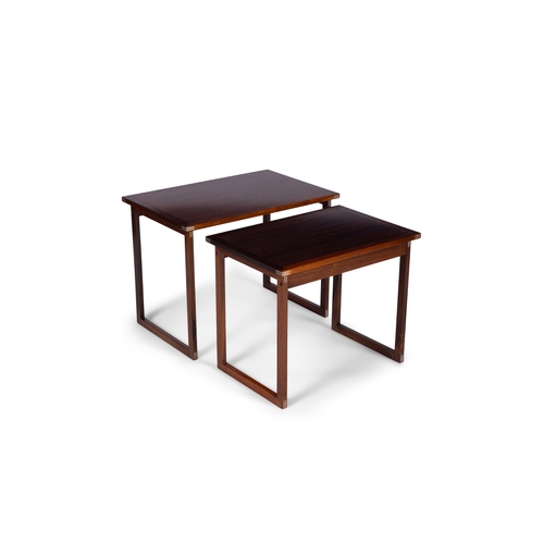 43 - RUD THYGESEN (1932-2019)  A rosewood duo nest of tables by Rud Thygesen, produced by Heltborg Mø... 