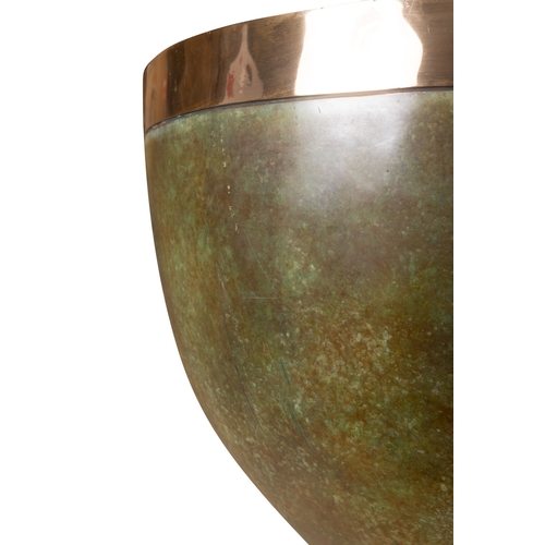 54 - GUGGI (B.1959)  Vessel (2007)  Bronze, with brass banding, 77.5cm (d), 51cm (h)
