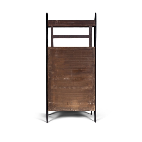 84 - BUREAU  A rosewood bureau with drop down door. Italy, c.1960. 80 × 42 × 179.5cm (h)