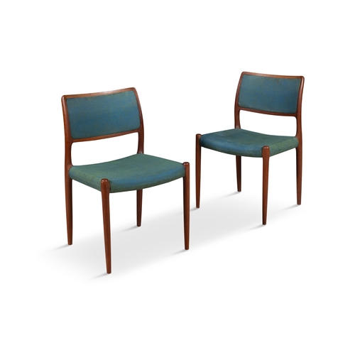 87 - NIELS OTTO MØLLER (1929-1982)  A set of four teak 'Model 80' dining chairs by Niels Otto Mø... 
