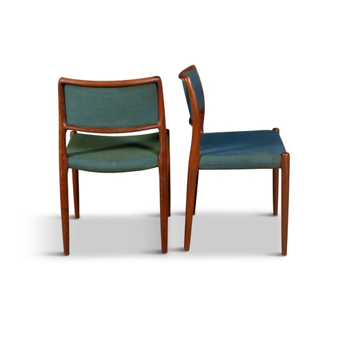 87 - NIELS OTTO MØLLER (1929-1982)  A set of four teak 'Model 80' dining chairs by Niels Otto Mø... 