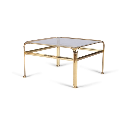 90 - LIPPARINI  A gilt metal glass topped coffee table by Lipparini, with maker's stamp. Italy, c.1980. 6... 