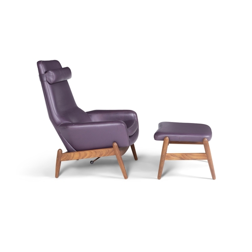 95 - ARNOLD MADSEN (1907-1989)  Arnold Madsen MCM MS-30 reclining ‘Easy’ chair with footstool... 