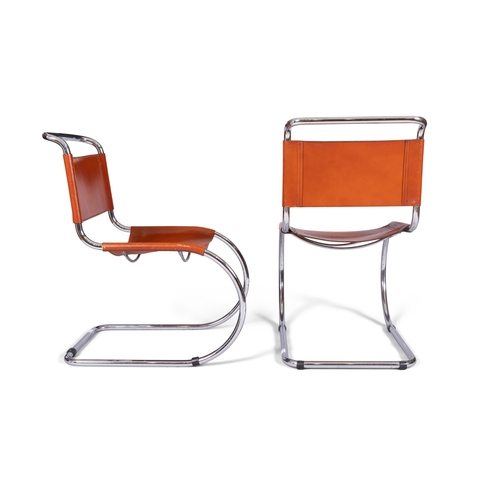 209 - LUDWIG MIES VAN DER ROHE (1886-1969)  A set of four MR10 chairs, by Ludwig Mies Van Der Rohe, chrome... 