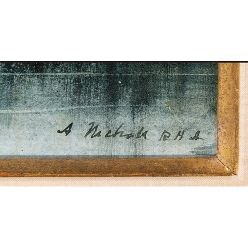 110 - Andrew Nicholl RHA (1804-1886)  Summer Wild Flowers  Watercolour, 31.5 x 49cm (12½ x 19¼'') Signed  ... 