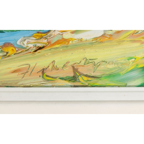 118 - Michael Flaherty (b.1950)  Drom from Conor Pass Oil on board, 45 x 60cm (17¾ x 23¾'') Signed