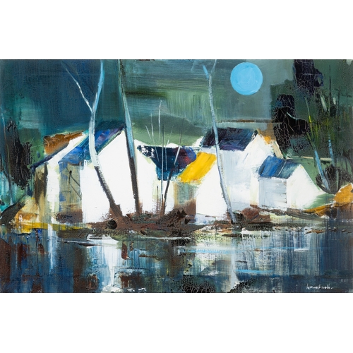 121 - Kenneth Webb FRSA (b.1927)  Blue Moon (1965)  Oil on canvas, 51 x 76cm (20 x 30)  Signed   Provenanc... 