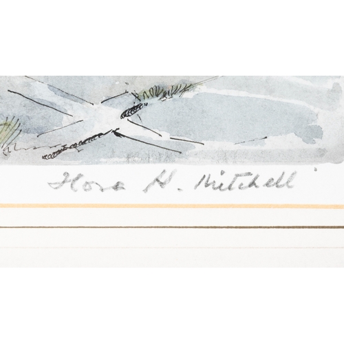 60 - Flora H. Mitchell (1890 -1973)  A Reach of the Grand Canal - Dublin  Indian ink and watercolour, 34 ... 