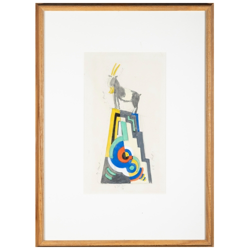 62 - Mainie Harriet Jellett (1897-1944)  Study For Puck Fair Watercolour and pencil, 34 x 19cm (13½ x 7½'... 