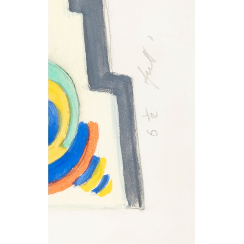 62 - Mainie Harriet Jellett (1897-1944)  Study For Puck Fair Watercolour and pencil, 34 x 19cm (13½ x 7½'... 